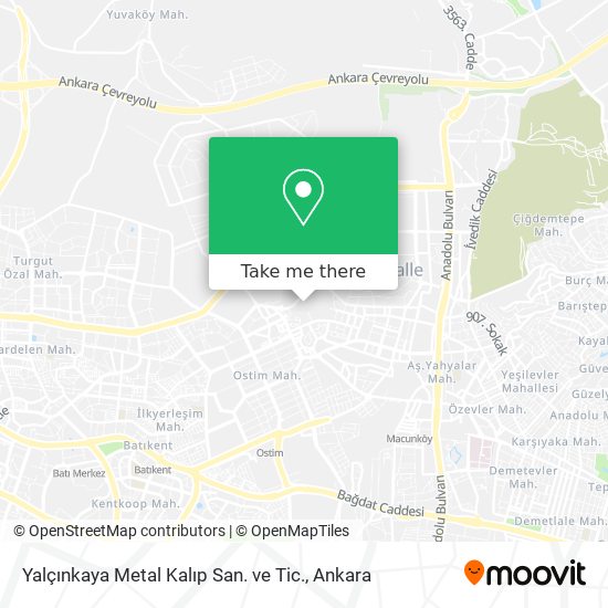 Yalçınkaya Metal Kalıp San. ve Tic. map