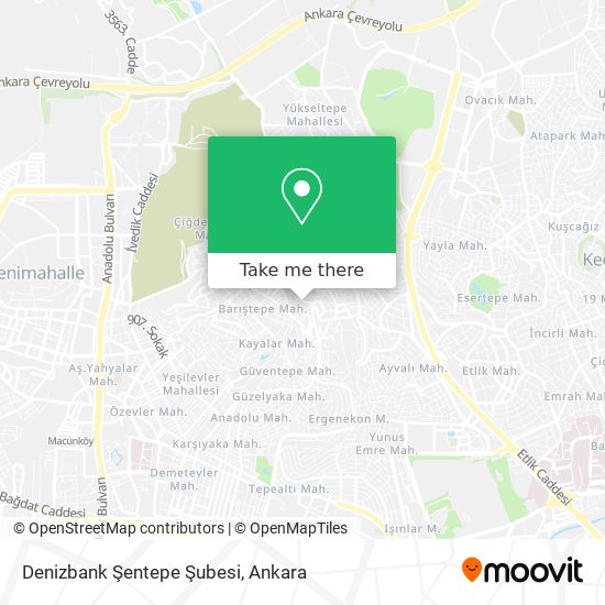 Denizbank Şentepe Şubesi map