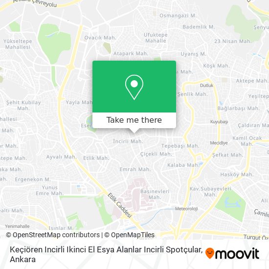 Keçiören Incirli Ikinci El Esya Alanlar Incirli Spotçular map