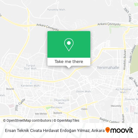 Ersan Teknik Civata Hırdavat Erdoğan Yılmaz map