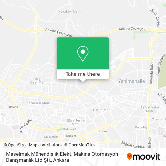 Maselmak Mühendislik Elekt. Makina Otomasyon Danışmanlık Ltd Şti. map