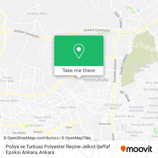 Poliya ve Turkuaz Polyester Reçine-Jelkot-Şeffaf Epoksi Ankara map