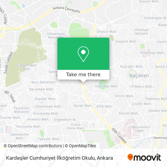 Kardeşler Cumhuriyet İlköğretim Okulu map
