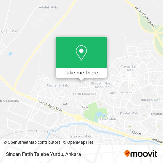 Sincan Fatih Talebe Yurdu map