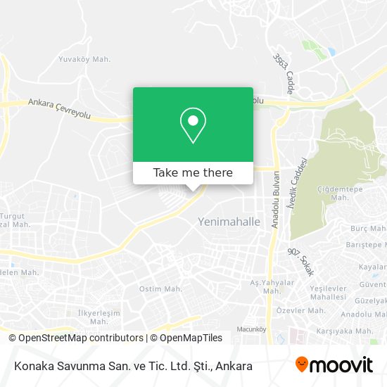 Konaka Savunma San. ve Tic. Ltd. Şti. map