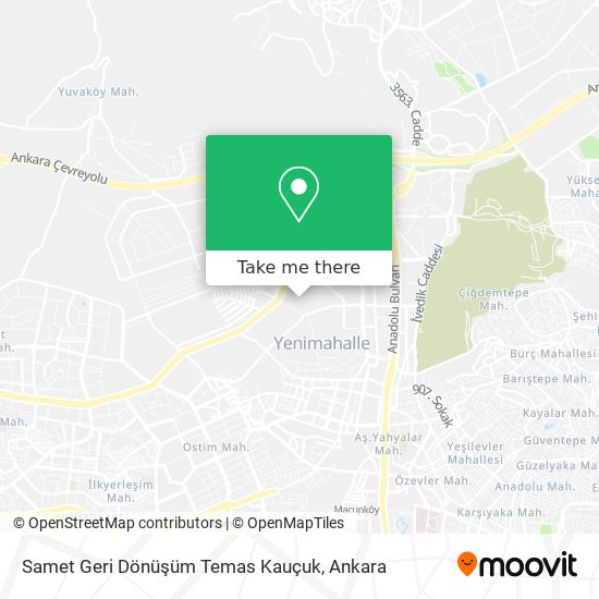 Samet Geri Dönüşüm Temas Kauçuk map