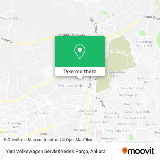 Yeni Volkswagen Servis&Yedek Parça map