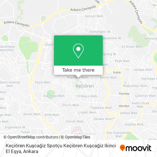 Keçiören Kuşcağiz Spotçu Keçiören Kuşcağiz Ikinci El Eşya map