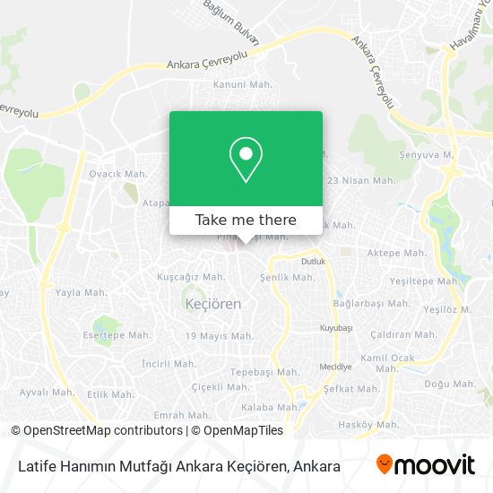 Latife Hanımın Mutfağı Ankara Keçiören map