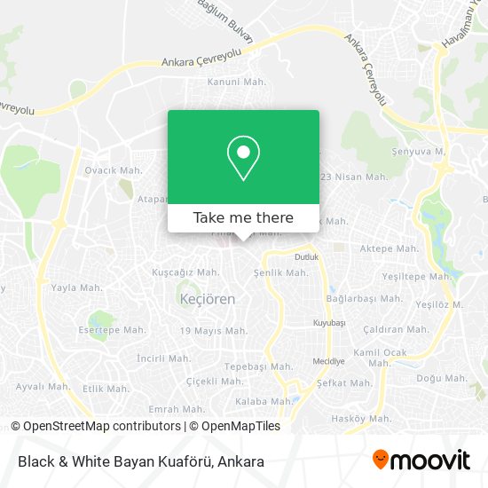 Black & White Bayan Kuaförü map