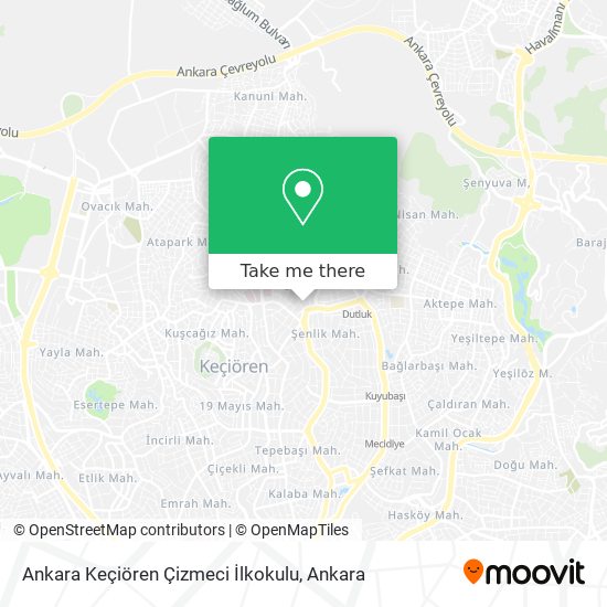 Ankara Keçiören Çizmeci İlkokulu map