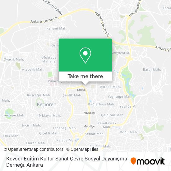 Kevser Eğitim Kültür Sanat Çevre Sosyal Dayanışma Derneği map