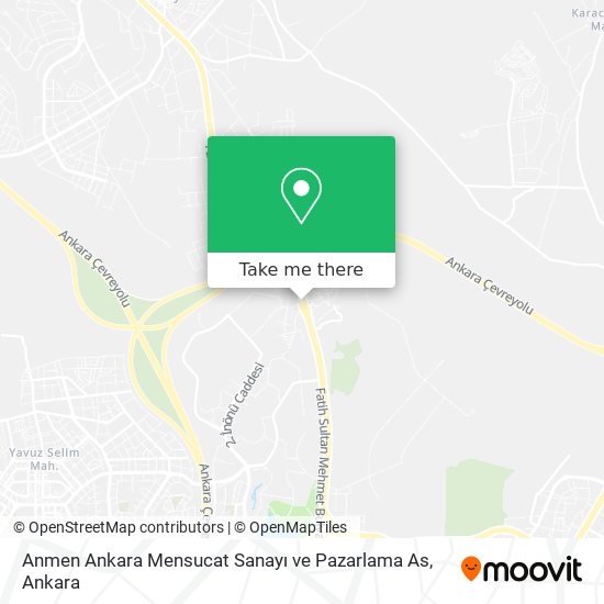 Anmen Ankara Mensucat Sanayı ve Pazarlama As map