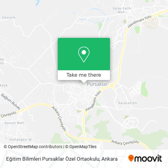 Eğitim Bilimleri Pursaklar Özel Ortaokulu map