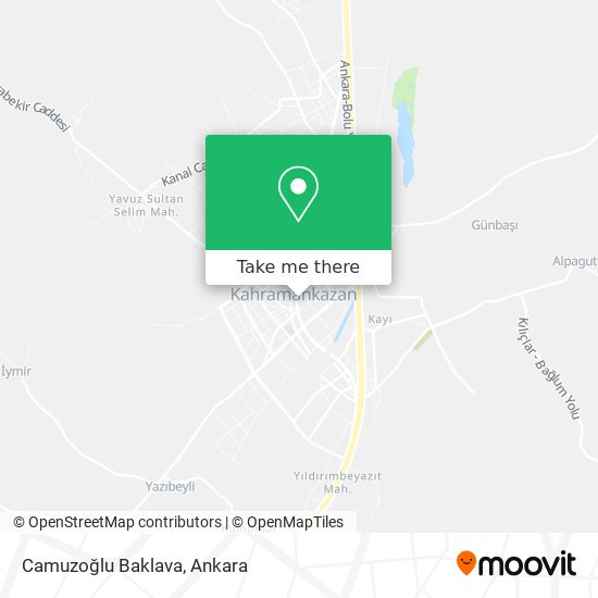 Camuzoğlu Baklava map