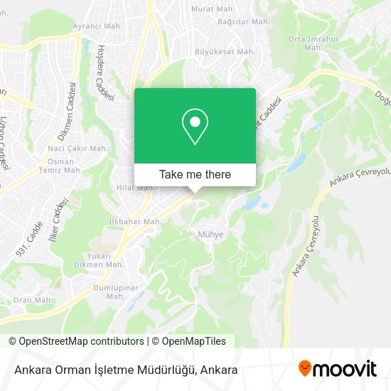 Ankara Orman İşletme Müdürlüğü map