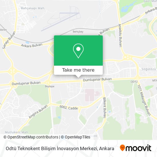Odtü Teknokent Bilişim İnovasyon Merkezi map