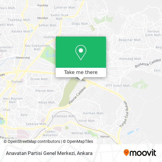 Anavatan Partisi Genel Merkezi map