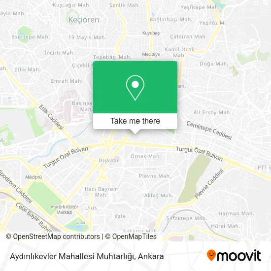Aydınlıkevler Mahallesi Muhtarlığı map