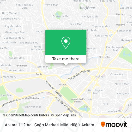 Ankara 112 Acil Çağrı Merkezi Müdürlüğü map