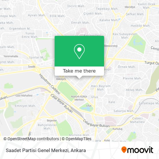 Saadet Partisi Genel Merkezi map