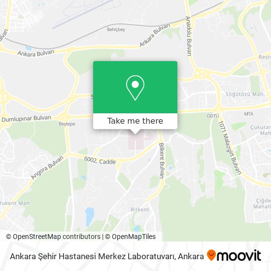 Ankara Şehir Hastanesi Merkez Laboratuvarı map