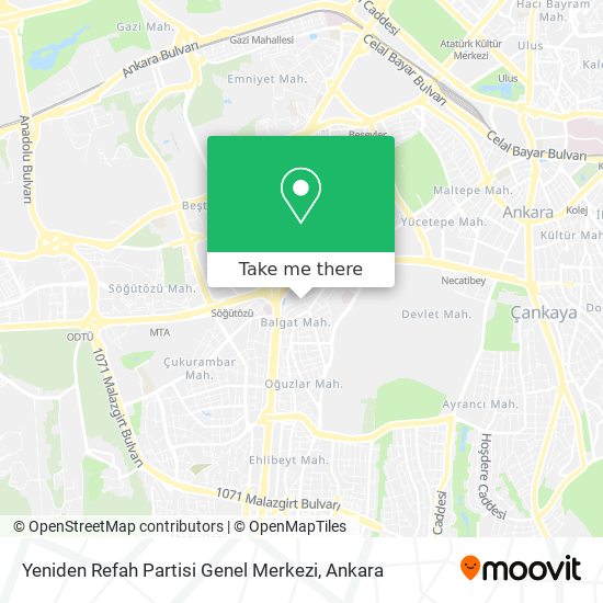 Yeniden Refah Partisi Genel Merkezi map