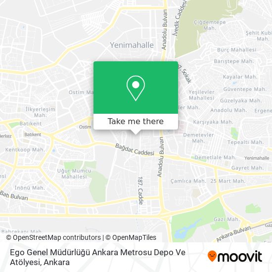 Ego Genel Müdürlüğü Ankara Metrosu Depo Ve Atölyesi map