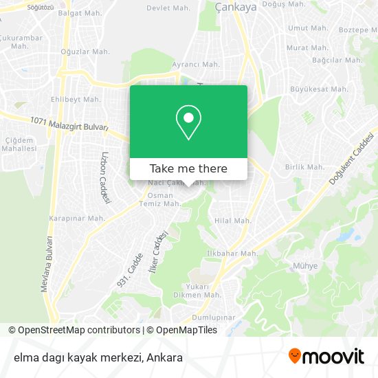 elma dagı kayak merkezi map