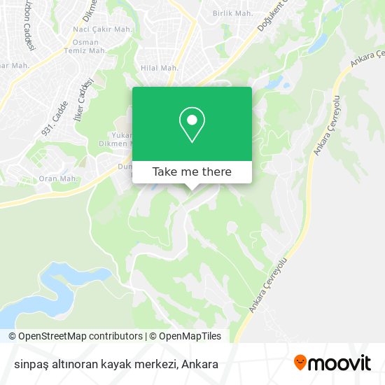 sinpaş altınoran kayak merkezi map