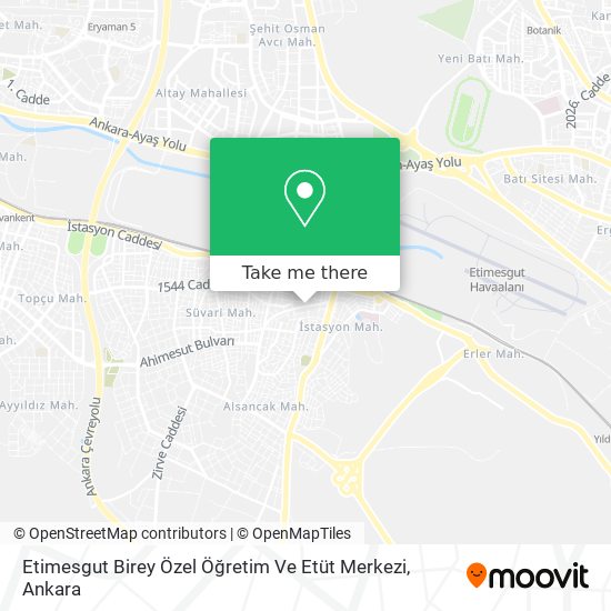 Etimesgut Birey Özel Öğretim Ve Etüt Merkezi map