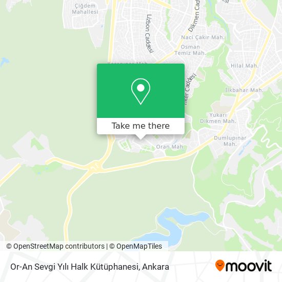 Or-An Sevgi Yılı Halk Kütüphanesi map