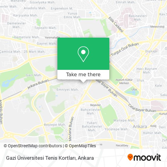 Gazi Üniversitesi Tenis Kortları map