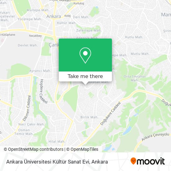 Ankara Üniversitesi Kültür Sanat Evi map