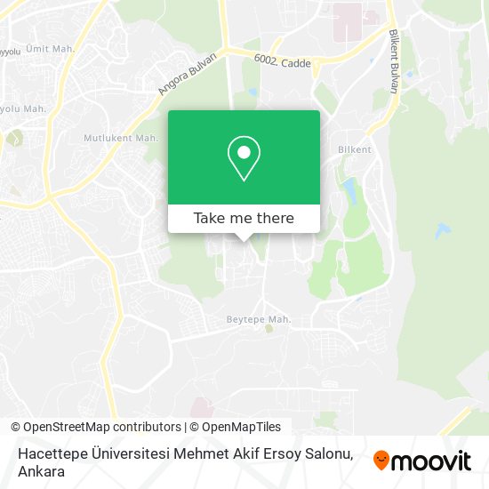 Hacettepe Üniversitesi Mehmet Akif Ersoy Salonu map