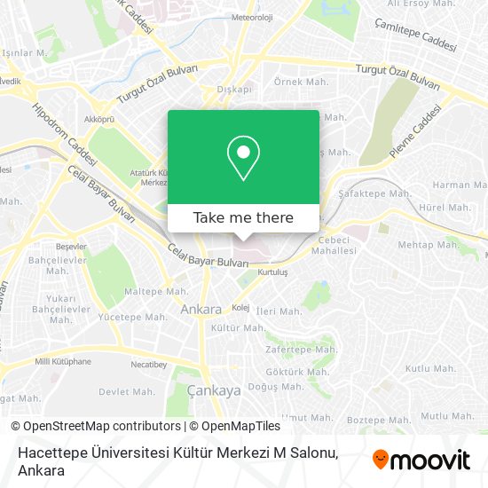 Hacettepe Üniversitesi Kültür Merkezi M Salonu map