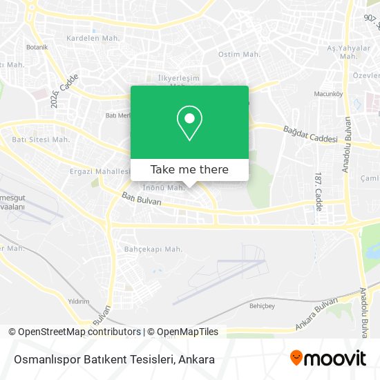 Osmanlıspor Batıkent Tesisleri map