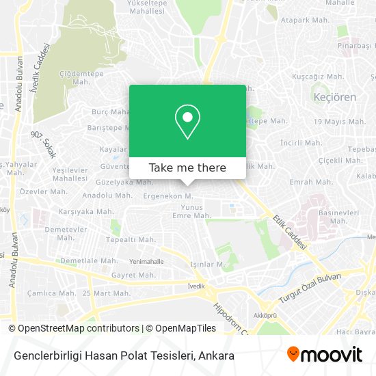 Genclerbirligi Hasan Polat Tesisleri map
