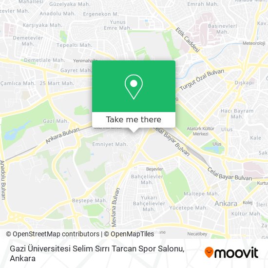 Gazi Üniversitesi Selim Sırrı Tarcan Spor Salonu map