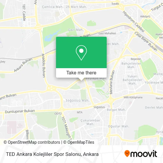 TED Ankara Kolejliler Spor Salonu map