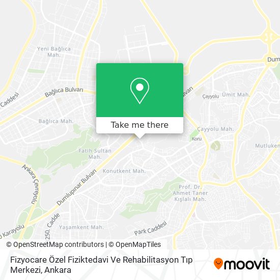 Fizyocare Özel Fiziktedavi Ve Rehabilitasyon Tıp Merkezi map