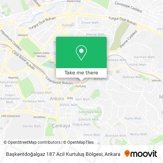 Başkentdoğalgaz 187 Acil Kurtuluş Bölgesi map