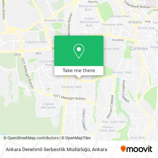 Ankara Denetimli Serbestlik Müdürlüğü map