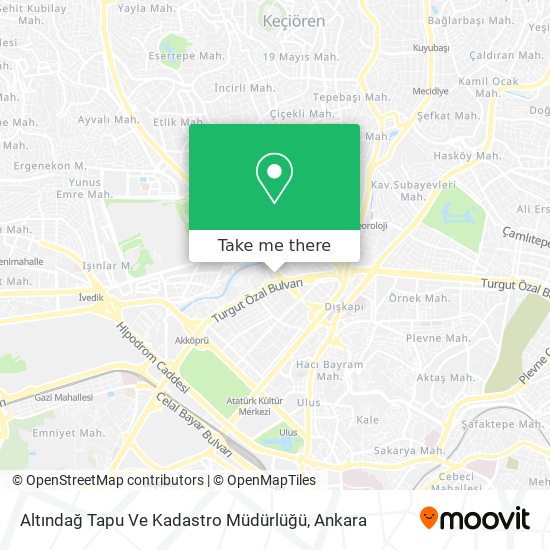 Altındağ Tapu Ve Kadastro Müdürlüğü map