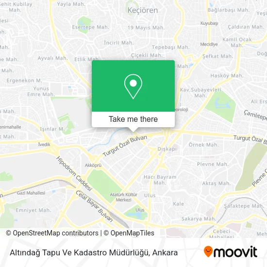 Altındağ Tapu Ve Kadastro Müdürlüğü map