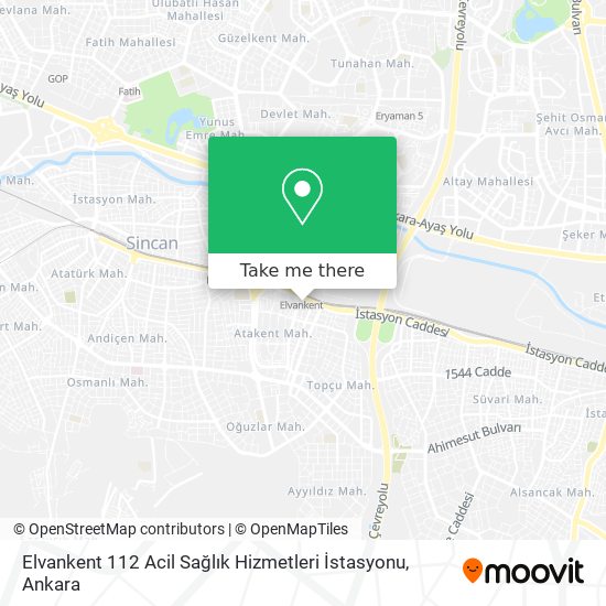 Elvankent 112 Acil Sağlık Hizmetleri İstasyonu map