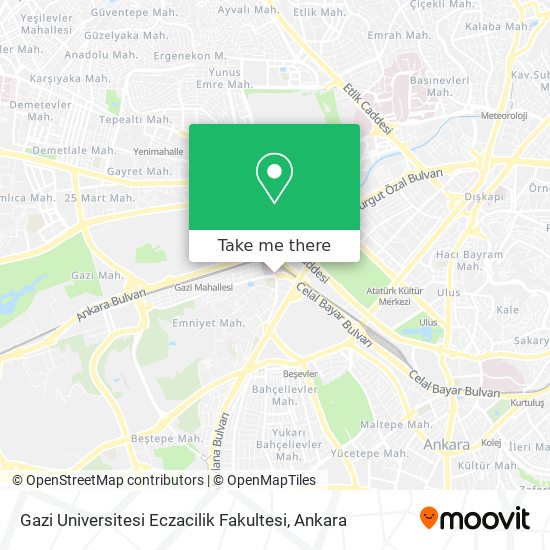 Gazi Universitesi Eczacilik Fakultesi map