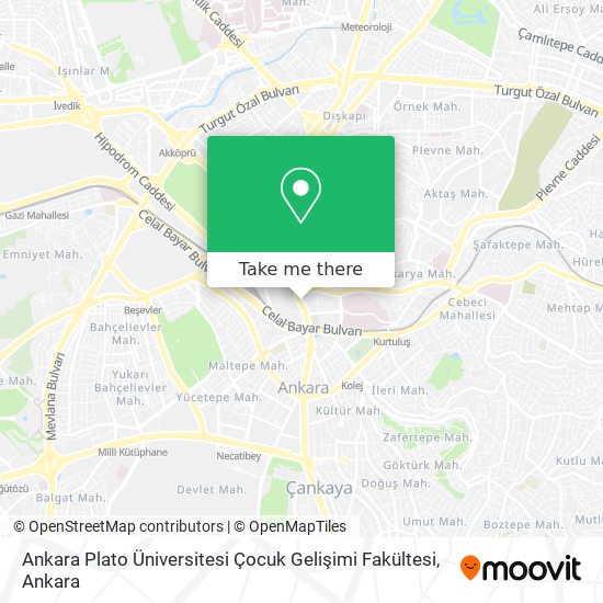 Ankara Plato Üniversitesi Çocuk Gelişimi Fakültesi map