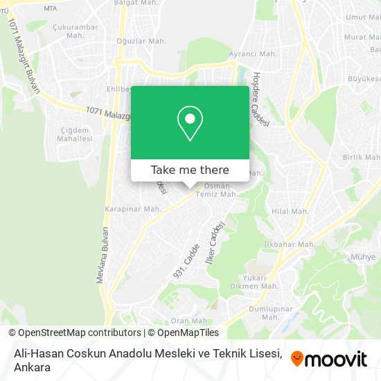 Ali-Hasan Coskun Anadolu Mesleki ve Teknik Lisesi map