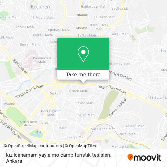 kizilcahamam yayla mo camp turistik tesisleri map